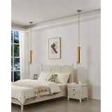 Enzio 6-inch 1-light Brushed Gold Pendant Light with Brushed Gold and Matte White Metal Shade