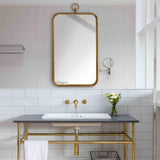 Coburg Wall Mirror Brass By Renwil
