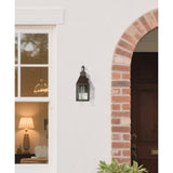 Glencrest 18-inch 1-light Dark Bronze Exterior Wall Sconce with Clear Water Glass
