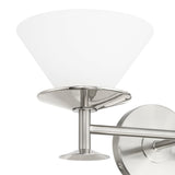 Tremolo 20-inch 2-light Brushed Nickel and Polished Nickel Vanity Light with Etched Opal Glass