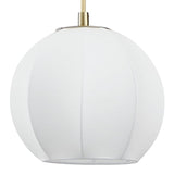 Bryony 48-inch 6-light Brushed Gold Chandelier with White Synthetic Silk Shades