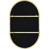 Beckah Wall Mirror Satin Brass By Renwil