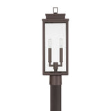 Hillside 20-inch 2-light Dark Bronze Exterior Post Light with Clear Glass