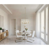 Montclair 32-inch 8-light Brushed Gold and Natural Alabaster Chandelier