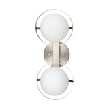 Parker 16-inch 2-light Brushed Nickel Vanity Light with Etched Opal Glass Shades