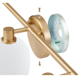 Valentina 24-inch 3-light Champagne Gold Vanity Light with Etched Opal Glass Shades