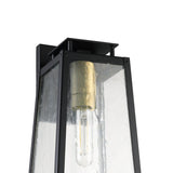 Salford 13-inch 1-light Matte Black Exterior Wall Sconce with Clear Antique Glass