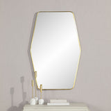 Mocha Wall Mirror SATIN BRASS By Renwil