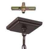 Hillside 9-inch 3-light Dark Bronze Exterior Pendant Light with Clear Glass