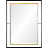 Gray Wall Mirror Gold Leaf, Black By Renwil