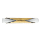 Crescendo 24-inch 2-light Natural Brass Wall Sconce with Alabaster Glass