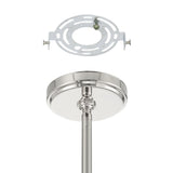 Stockholm 16-inch 4-light Polished Nickel Convertible Pendant with Opal Glass Shades