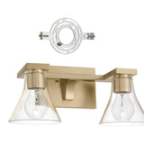 Gilford 14-inch 2-light Champagne Gold Vanity Light with Clear Glass Shades
