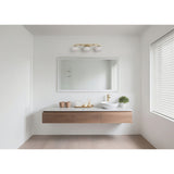 Julep 24-inch 3-light Brushed Gold Vanity Light with Opal Glass Shades
