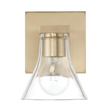 Gilford 5-inch 1-light Champagne Gold Vanity Light with Clear Glass Shade