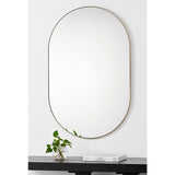 Beckah Wall Mirror Satin Brass By Renwil
