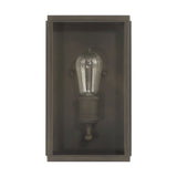 Hollis 12-inch 1-light Blackened Brass Exterior Wall Sconce with Clear Glass