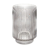 Amiens Glass Vase Grey Fluted By Renwil