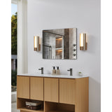 Colton 12-inch 1-light Champagne Gold 5CCT LED Vanity Light with Etched Opal Glass Shade