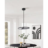 Alfie 20-inch 3-light Textured Black 3CCT LED Chandelier
