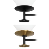 Tremolo 42-inch 4-light Matte Black and Champagne Gold Vanity Light with Etched Opal Glass
