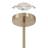 Courtney 24-inch Champagne Gold 5CCT LED Convertible Pendant with Clear Water Glass