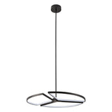 Alfie 30-inch 3-light Textured Black 3CCT LED Chandelier
