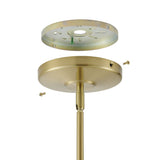 Bryony 12-inch 1-light Brushed Gold Convertible Pendant with White Synthetic Silk Shade