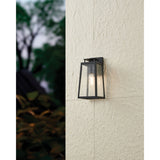 Salford 13-inch 1-light Matte Black Exterior Wall Sconce with Clear Antique Glass