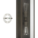 Hollis 20-inch 2-light Blackened Brass Exterior Wall Sconce with Clear Glass