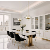 Fiorello 21-inch 4-light Brushed Gold Convertible Pendant with Smoked Amber Glass Shades