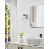 Valentina 5-inch 1-light Brushed Nickel Vanity Light with Etched Opal Glass Shade