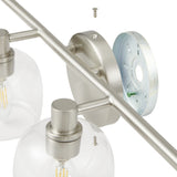 Valentina 30-inch 4-light Brushed Nickel Vanity Light with Clear Glass Shades