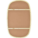 Gallegos Wall Mirror Brushed Brass By Renwil