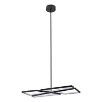 Alfie 30-inch 4-light Textured Black 3CCT LED Chandelier