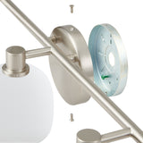 Valentina 24-inch 3-light Brushed Nickel Vanity Light with Etched Opal Glass Shades