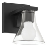 Gilford 5-inch 1-light Matte Black Vanity Light with Clear Glass Shade