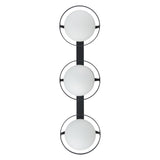 Parker 24-inch 3-light Matte Black Vanity Light with Etched Opal Glass Shades