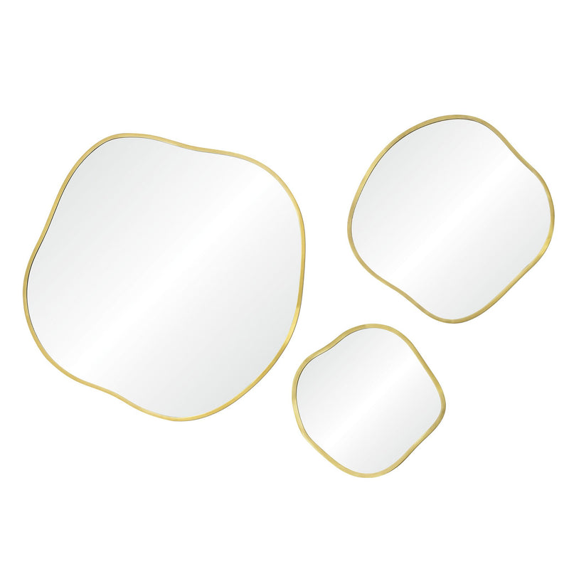 Nucleus Wall Mirror Satin Brass By Renwil