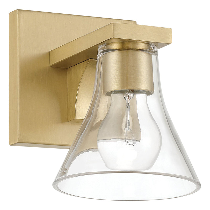 Gilford 5-inch 1-light Champagne Gold Vanity Light with Clear Glass Shade