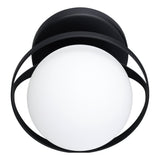 Parker 6-inch 1-light Matte Black Vanity Light with Etched Opal Glass Shade