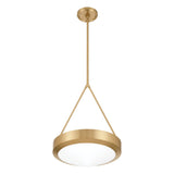 Agate 15-inch 3-light Champagne Gold Pendant Light with Opal Glass Shade