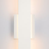 Jacks 22-inch Textured White 5CCT LED Exterior Wall Sconce