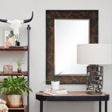 Madden Wall Mirror Dark Brown By Renwil