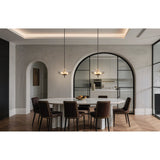 Fiorello 21-inch 4-light Forged Bronze Convertible Pendant with Smoked Amber Glass Shades