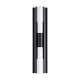 Colton 24-inch 2-light Textured Black 5CCT LED Vanity Light with Etched Opal Glass Shades
