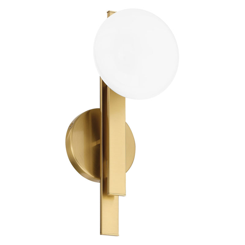 Julep 15-inch 1-light Brushed Gold Vanity Light with Opal Glass Shade