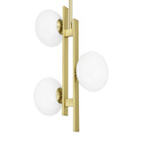 Julep 12-inch 3-light Brushed Gold Pendant Light with Opal Glass Shades