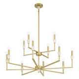 Montclair 38-inch 12-light Brushed Gold and Natural Alabaster Chandelier