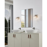 Valentin 4-inch 1-light Brushed Nickel Vanity Light with Clear Pressed Glass Shade
